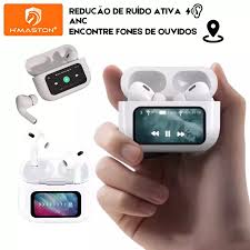 Fone De Ouvido Tela Touch Bluetooth Sem Fio Hmaston Rs68 Cor Branco