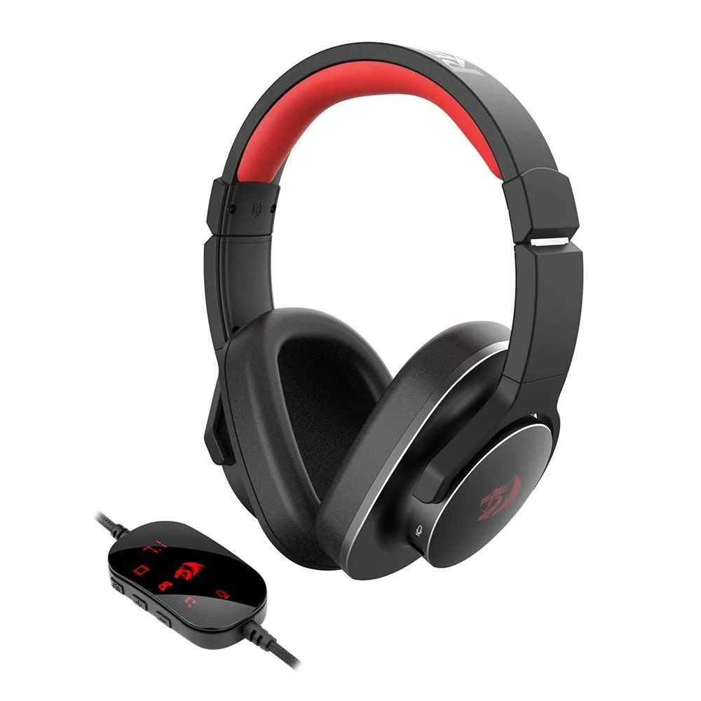 Headset Gamer Redragon Europe, 7.1, Driver 50mm, USB, Compatível com PC, Preto - H720 USB