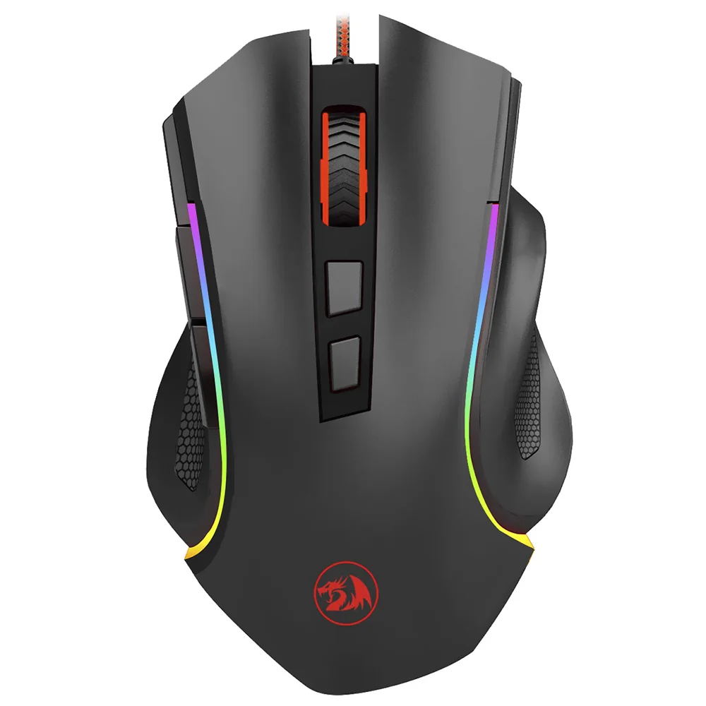 Mouse Gamer Redragon, Com Fio, 7200 DPI, RGB, Griffin, 6 Botões Programáveis - M607