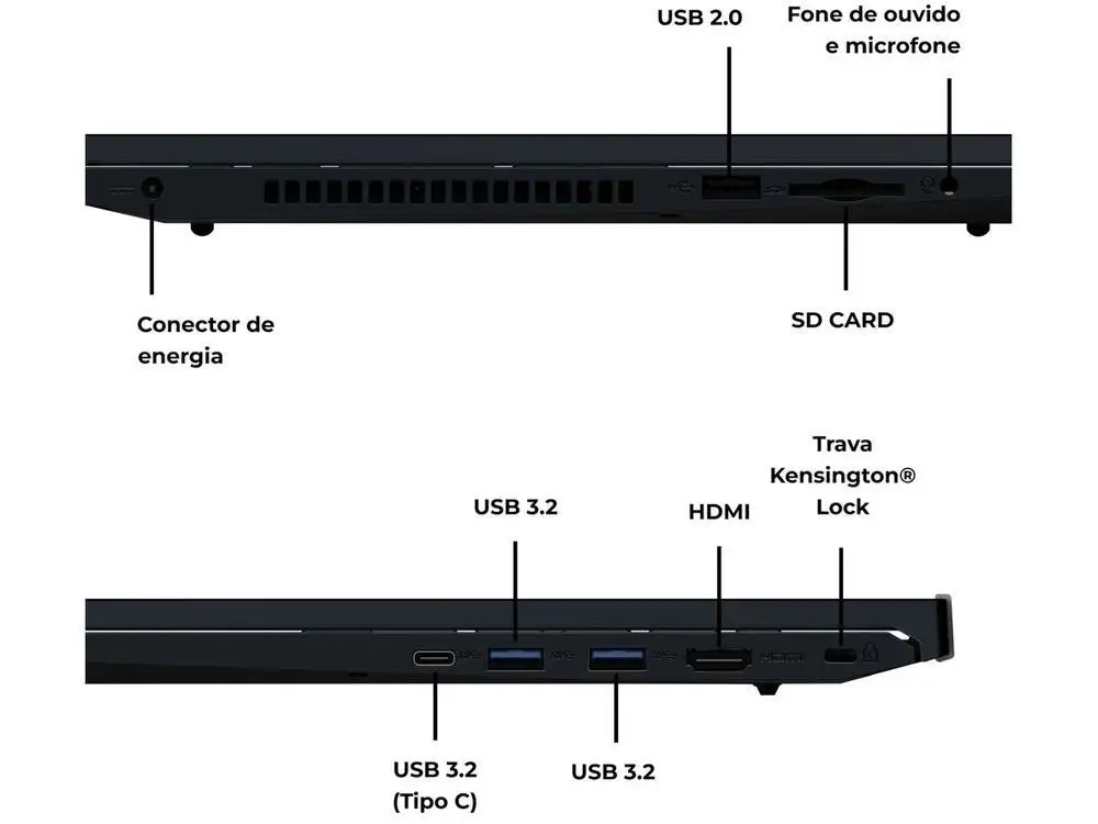Notebook Positivo Vision R15 R58256 A-15 AMD Ryzen 5 8GB RAM - Image 3